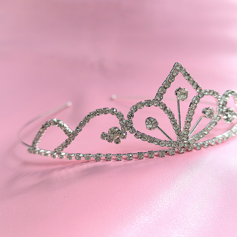 Women'S Vintage Accessories - تاج زفاف فضي اللون مرصع بالأحجار
