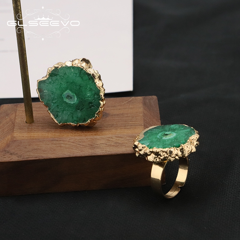 Women'S Accessories Gift Ideas - GLSEEVO خواتم قابلة للتعديل من الحجر