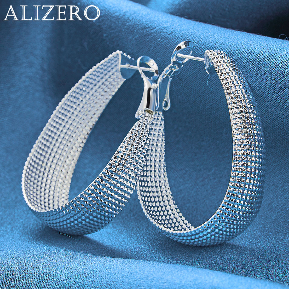Women'S Accessories Gift Ideas - ALIZERO 925 فضة البيضاوي شبكة U