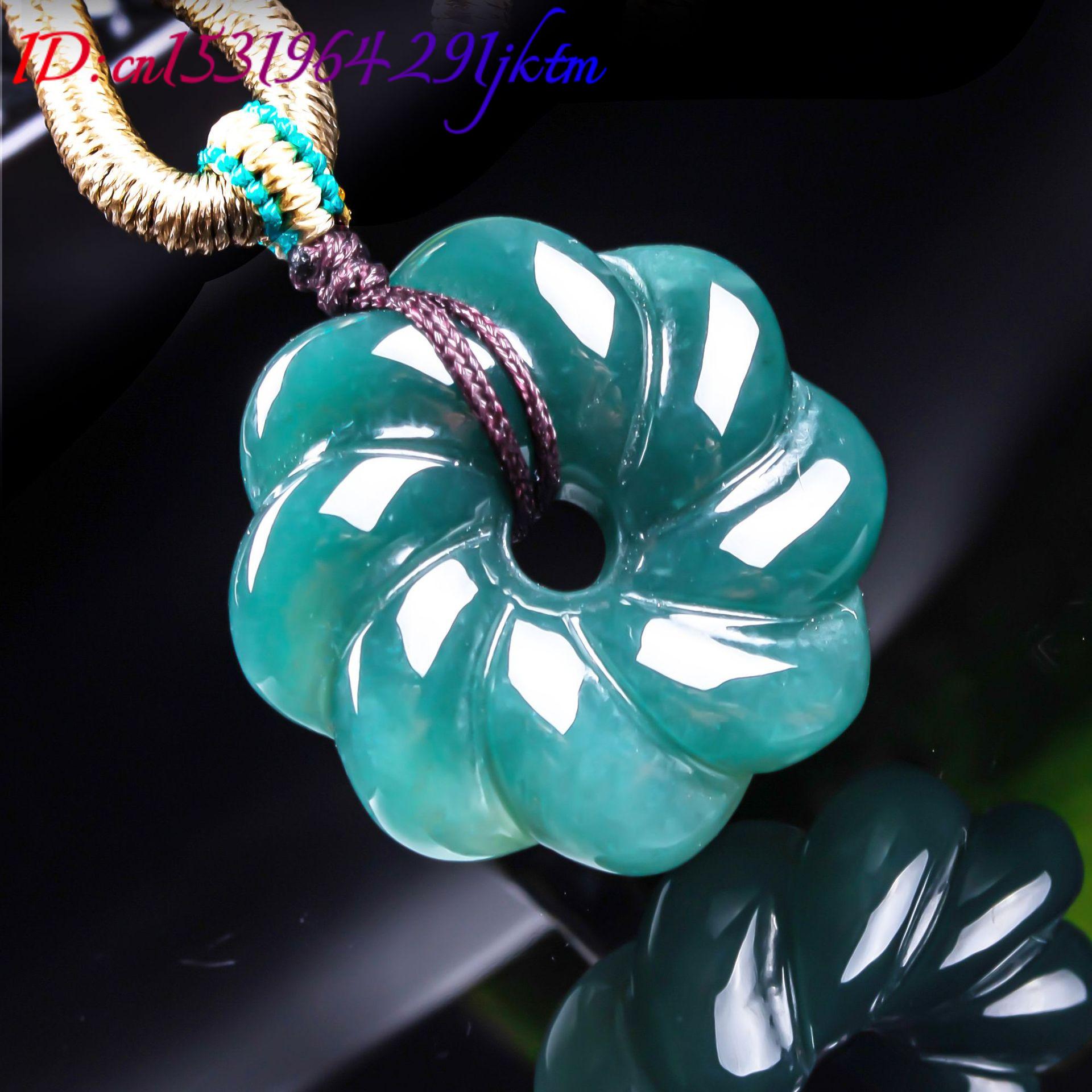 قلادة زهرة من اليشم البورمي ال - مراجعة Women'S Accessories Jewelry وسعره