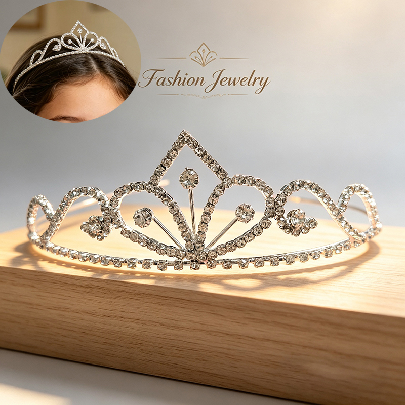 تاج زفاف فضي اللون مرصع بالأحج - مراجعة Women'S Vintage Accessories وسعره