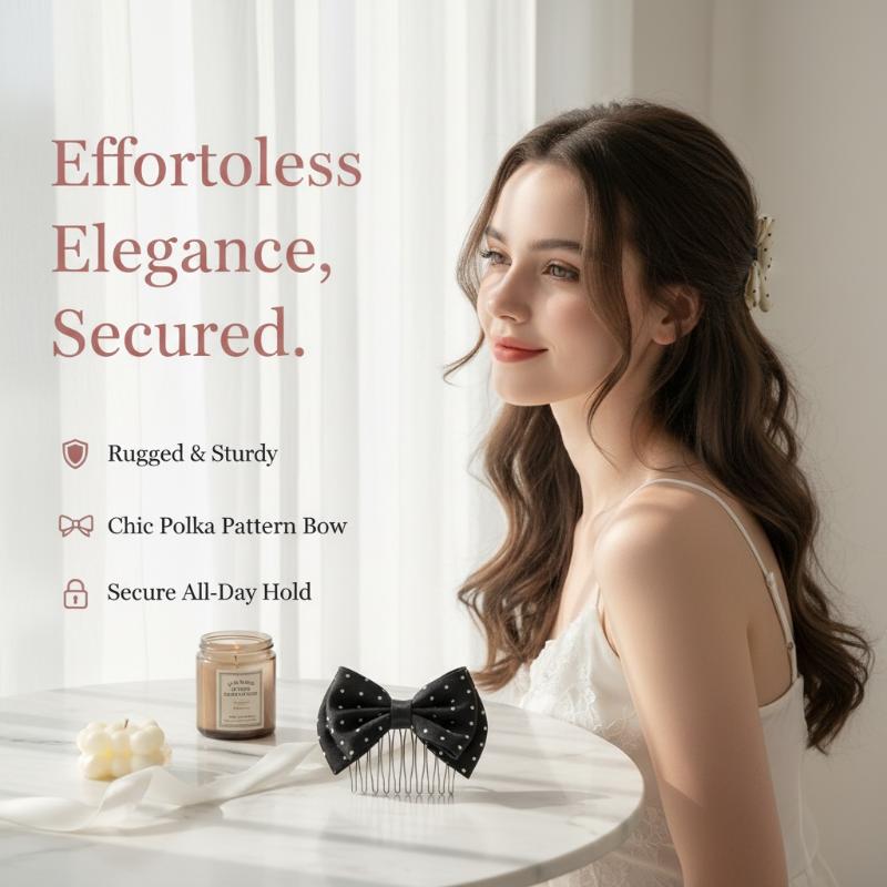 مشط شعر مزخرف بنقاط البولكا دو - مراجعة Women'S Essential Accessories وسعره