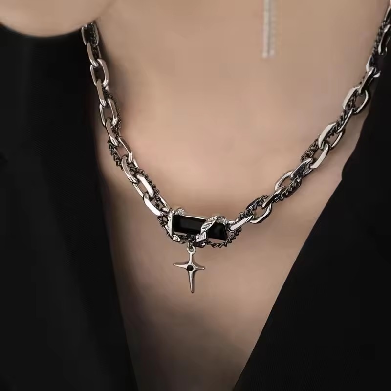 القوطية الأسود الصليب ستار سلس - مراجعة Women'S Emo Accessories وسعره